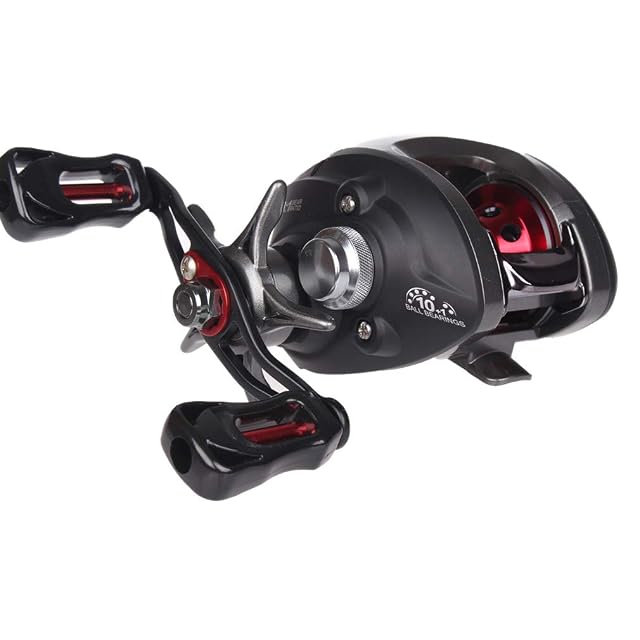 Carrete de casting de perfil bajo Diwa LP200 con chasis de carbono