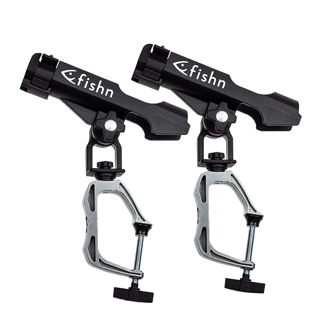 Pack doble de portacañas de barco FISHN con rosca metálica de 360 grados