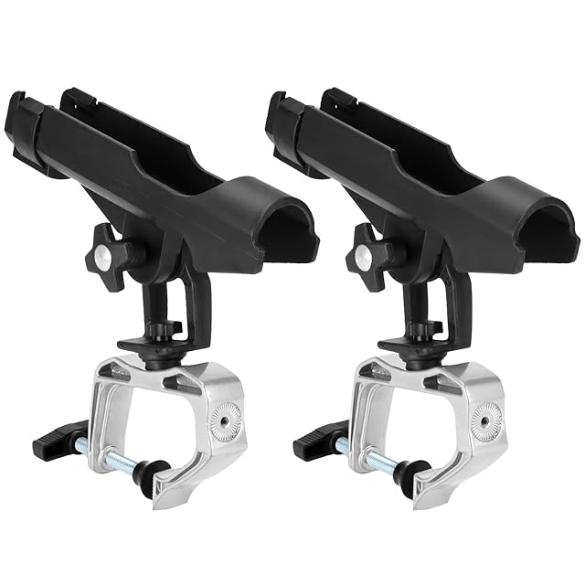 Portacañas de barco QWORK ajustables 360 grados, juego de dos