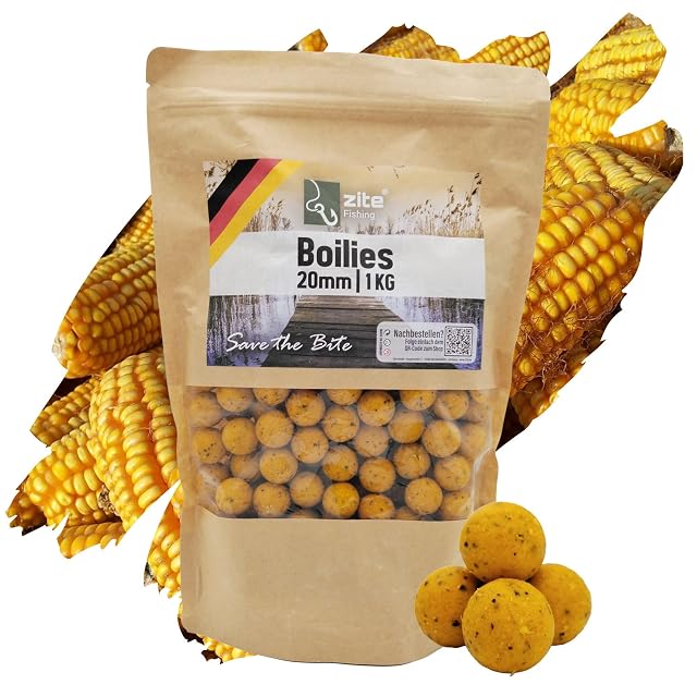 Boilies hundentes Zite Fishing de maíz dulce, 20 mm, 1 kg