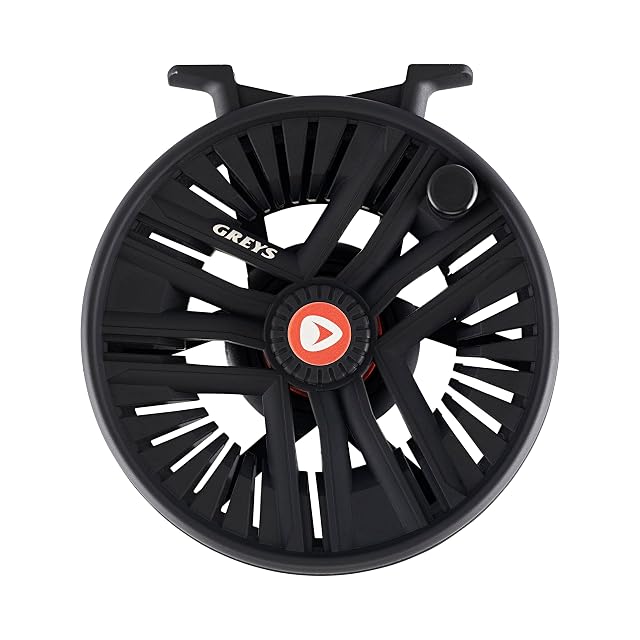 Carrete de mosca Greys Fin en negro, talla 3/4