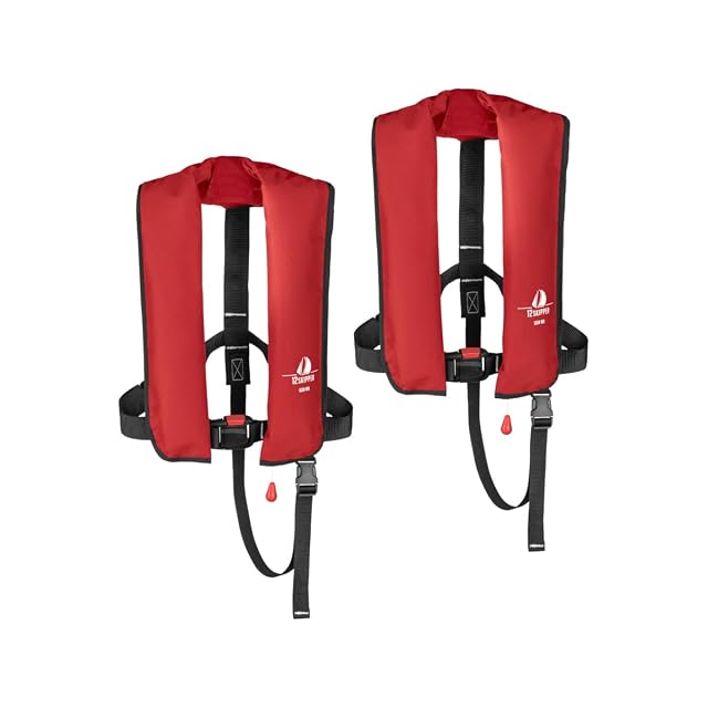 Par de chalecos salvavidas automáticos 12skipper Classic en rojo