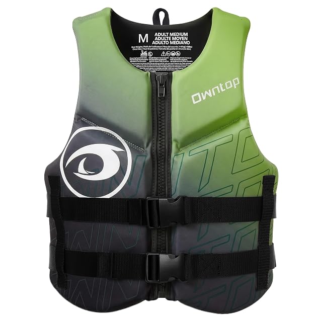 Chaleco de flotabilidad Owntop verde de neopreno para kayak y pesca