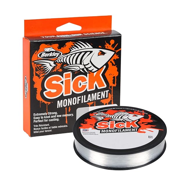 Hilo de pesca monofilamento transparente Berkley Sick Nylon en bobina de 300 metros
