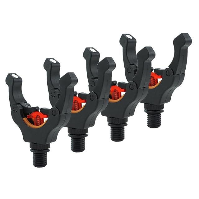 Pinzas para cañas de carpa Hirisi Tackle con clips magnéticos, cuatro piezas