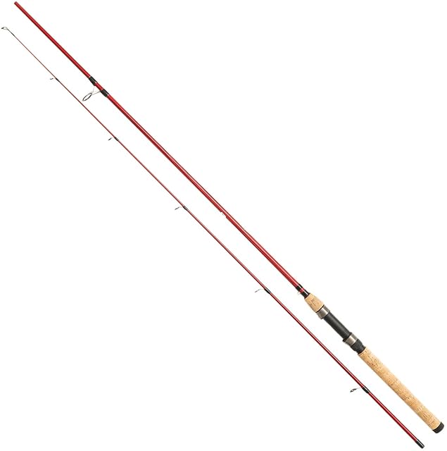 Caña de lanzado Berkley Cherrywood roja con empuñadura de corcho