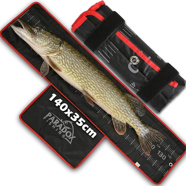 Esterilla de desanzuelado Paradox Fishing de 140 por 35 cm con cinta métrica