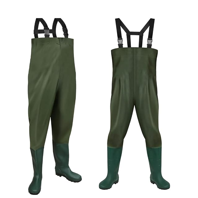 Vadeadores impermeables Ansobea con botas, talla 42/43